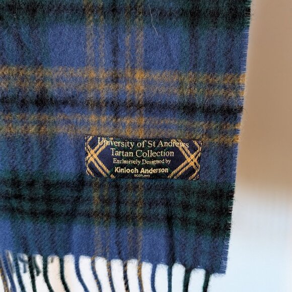Kinloch Anderson St Andrews University Tartan Lambswool Scarf NEW ! - Picture 5 of 5
